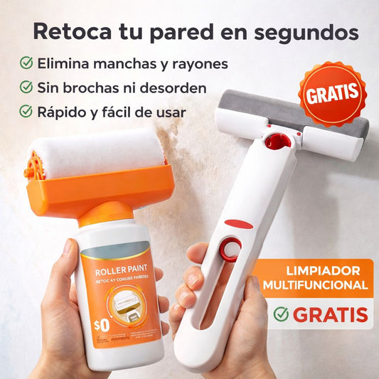 Roller Paint™, rodillo de pared + limpiador multifuncional